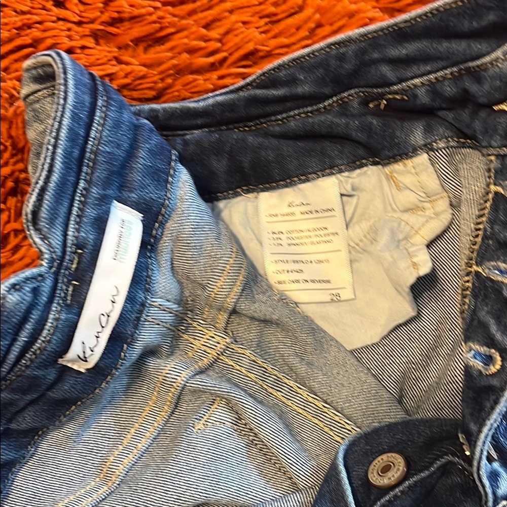 KanCan High Rise Flare Jeans with Vintage Distressing - Picture 2 of 4